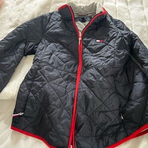 Women’s size medium S Tommy Hilfiger Black and Red Quilted Puffer Jacket
